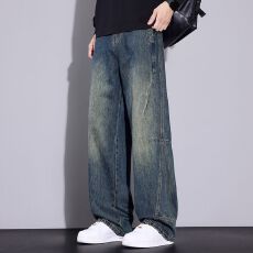 批发实拍2026年新款秋<b class='q'>冬</b>季牛仔裤潮流宽松直筒休闲百搭长裤子