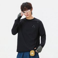 批发2026秋<b class='q'>冬</b>吸湿排汗圆领长袖T恤男女宽松休闲骑行运动速干衣打底衫
