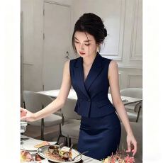 批发商务风无袖西装<b class='q'>套装</b><b class='q'>女</b>高级感气质通勤<b class='q'>职业</b>装时尚两件套<b class='q'>女</b>士精致