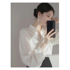 批发法式白色<b class='q'>衬衫</b>女<b class='q'>职业</b>高级感2026秋季轻熟御姐穿搭上衣时尚雪纺小衫