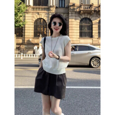 批发超好看正肩圆领短袖t恤女夏季新款时尚洋气宽松显瘦百搭<b class='q'>裤</b>子套<b class='q'>装</b>