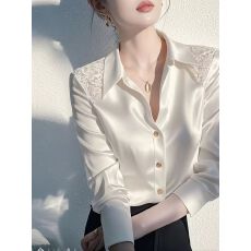 批发白色衬衫今年流行爆款高级感轻奢减龄洋气气质打底内搭上衣2026秋