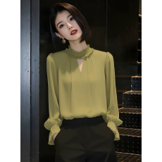 批发洋气减龄轻奢衬衫女早秋2026年新款独特百搭小衫时尚小众休闲衬衣