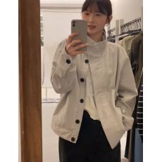 批发2026早秋新款韩系风衣外套<b class='q'>女</b>设计感小众温柔风高级感好看上衣<b class='q'>夹克</b>