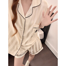 批发豆柠兔2026新款睡衣女夏季冰丝短袖短裤薄款甜美舒适套装外穿