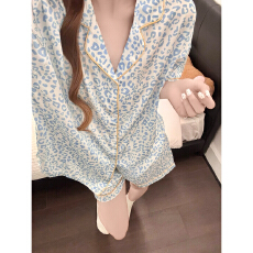 批发豆柠兔2026新款睡衣女夏季冰丝短袖短裤薄款甜美舒适套装外穿