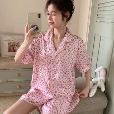 豆柠兔26冰雪丝夏季新款少女高颜值公主风家居服睡衣套装