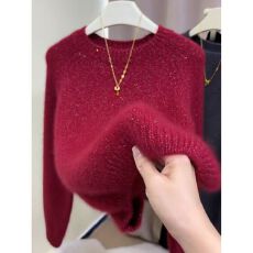批发【<b class='q'>专柜</b><b class='q'>正品</b>】春秋季新款<b class='q'>女装</b>休闲百搭简约针织衫高级小众穿搭上衣