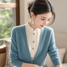 批发慵懒小香风高级感假两件毛衣女<b class='q'>秋</b>冬季新款减龄超好看气质针织上衣