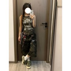 批发原创设计多口袋七分牛仔裤<b class='q'>女</b>2026夏季新款宽松显瘦百搭阔腿7分裤