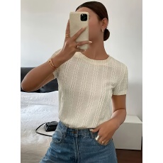 批发跨境标码新款亚马逊速卖通原创女士纯色圆领短袖休闲风T恤质感
