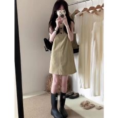 批发工装无袖背心<b class='q'>连衣裙</b>女2026新款爆款夏季轻奢高级感小个子裙子女夏