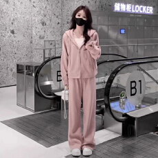 批发大码女装<b class='q'>秋</b>季洋气休闲两件套遮肉显瘦卫衣运动套装女