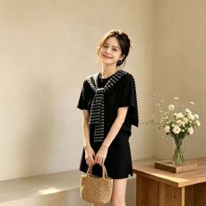 批发2026新款学院风<b class='q'>卫衣</b><b class='q'>连衣裙</b>女夏季爆款小个子开春韩系穿搭短裙套装