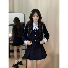 批发富家千金小香风连衣裙子女<b class='q'>秋</b>冬季高级感早<b class='q'>秋</b>套装英伦风穿搭一整套