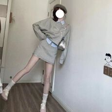 批发学院风穿搭一整套装<b class='q'>连衣</b>裙子秋季2026秋冬新款女装高级感卫衣短裙