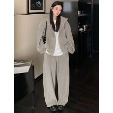 批发<b class='q'>春</b>秋新款拼接套头长袖卫衣女半身裙休闲两件套