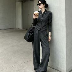批发运动套装女<b class='q'>春</b>秋学生韩版宽松显瘦时尚网红慵懒风卫衣休闲两件套潮