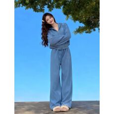 批发运动套装女<b class='q'>春</b>秋季时尚休闲外套阔腿裤两件套
