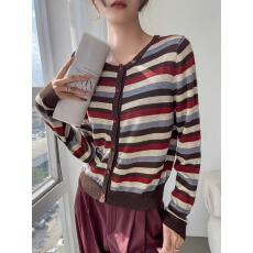 批发减龄休闲圆领<b class='q'>秋</b>冬新款条纹针织时尚2025复古打底上衣春<b class='q'>秋</b>上衣毛衣