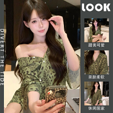批发美欣-印花夏季七分袖短裤国风四面弹睡衣女新中式家居服<b class='q'>套装</b>