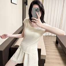 批发22517#夏季新款<b class='q'>睡衣</b>女带胸垫莫代尔短袖<b class='q'>可爱</b>少女风女士家居服套装