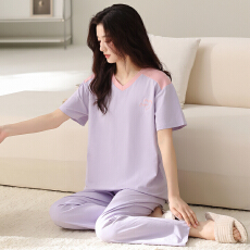 批发雅庭新款中高端单女生拉架爽棉套装家居服