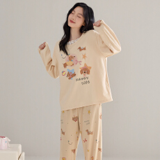 批发雅庭秋冬套头<b class='q'>纯棉</b>女长袖长裤套装