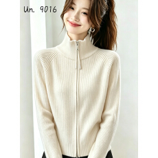 批发立领双拉链针织<b class='q'>外套</b>女2026春装新款高级感宽松<b class='q'>显瘦</b>通勤风气质上衣