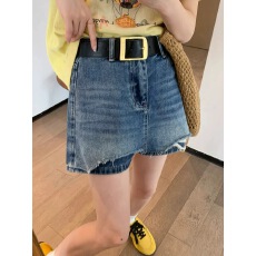 批发破洞毛边a字牛仔<b class='q'>裙裤</b>女2026夏季新款<b class='q'>大码</b>女装胖mm高腰显瘦短裤