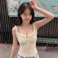 批发纯欲风穿搭蕾丝辣妹背心吊带女夏季新款<b class='q'>修身</b>显瘦外穿内搭无袖上衣