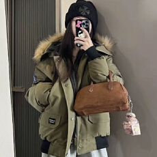批发美式复古羽绒棉服<b class='q'>女</b>2025年冬季新款加厚派克服韩系小个子<b class='q'>棉衣</b>棉袄