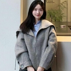 深冬灰色呢子大衣女入冬季2026年新款毛呢外套独特超好看加厚短款