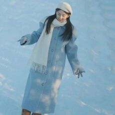 批发日系慵懒风甜美呢子大衣女装<b class='q'>秋</b>冬季高级感宽松中长款毛呢风衣外套