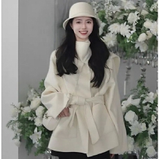 批发今年流行赫本风高级感小个子设计感呢子大衣灰色毛呢外套女<b class='q'>秋</b>冬季