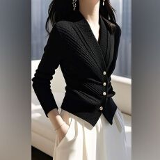 批发高级感针织衫毛衣独特漂亮内搭开衫上衣女短款毛衣洋气新款爆款