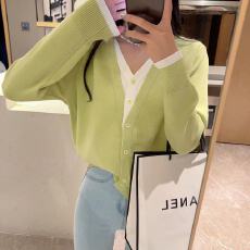 批发小香风上衣女2026新款韩版显瘦V领假两件洋气针织衫春<b class='q'>秋</b>时尚百搭