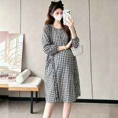 批发春秋宽松孕妇<b class='q'>连衣裙</b>印花孕妇装长款孕妇裙<b class='q'>大码</b>长袖<b class='q'>连衣裙</b>