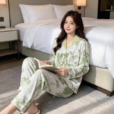 新款金丝绒睡衣女款保暖加厚长袖长裤家居服秋冬季两件套可外穿