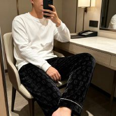 批发男士睡裤金丝绒春秋季保暖家居裤子休闲宽松可外穿居家长裤秋冬季