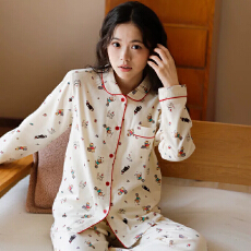 秋冬新款女士海岛绒长袖长裤两件套休闲简约翻领开衫可外穿居家服