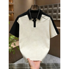 批发休闲时尚纯棉polo衫撞色插肩袖上衣短袖t恤男生2026<b class='q'>夏</b>季新款潮牌