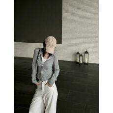 批发新款实拍<b class='q'>塑</b>形修身时尚假两件连帽收腰轻薄莱赛尔卫衣拉链衫