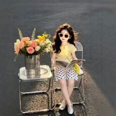 批发女童<b class='q'>新</b>款夏季套韩系薄款卡通短袖波点短<b class='q'>裤</b>两件套洋气宝宝夏<b class='q'>装</b>童<b class='q'>装</b>
