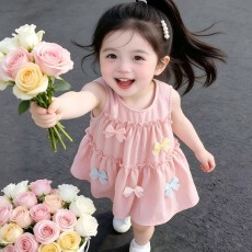 批发<b class='q'>女童</b>夏<b class='q'>装</b><b class='q'>连衣裙</b>婴儿公主裙夏季薄款洋气小女孩宝宝甜美背心<b class='q'>连衣裙</b>