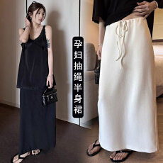 批发M~4XL 孕妇<b class='q'>半身裙</b>夏季大码直筒裙百搭中长裙宽松<b class='q'>显瘦</b>遮腿长<b class='q'>裙</b>