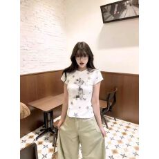 批发<b class='q'>印花</b>/纯棉220克精梳紧密】短袖T恤女