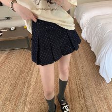 批发新款高腰显瘦百搭辣妹JKA字百褶短裙显瘦百搭少女感<b class='q'>半身裙</b>女