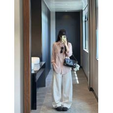 批发韩系粉色防晒<b class='q'>衬衫</b>女夏季薄款高级感翻领<b class='q'>百搭</b>气质天丝莱赛尔防晒衫
