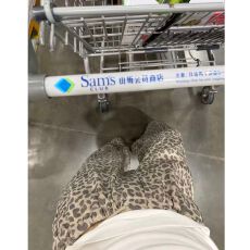 批发ins 冷淡灰豹纹拖地裤<b class='q'>高腰</b>垂感阔腿版型慵懒显瘦小个子潮流<b class='q'>长裤</b>
